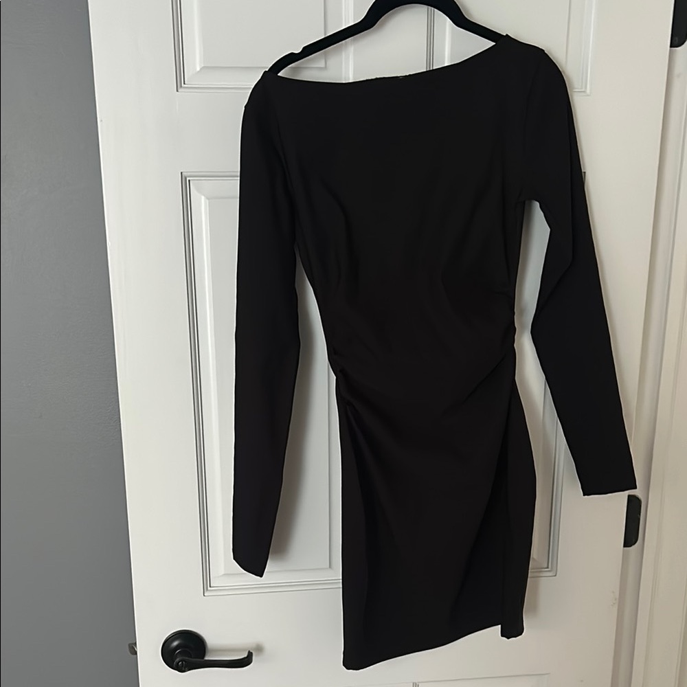 Zara Black Long Sleeve Sheath Dress